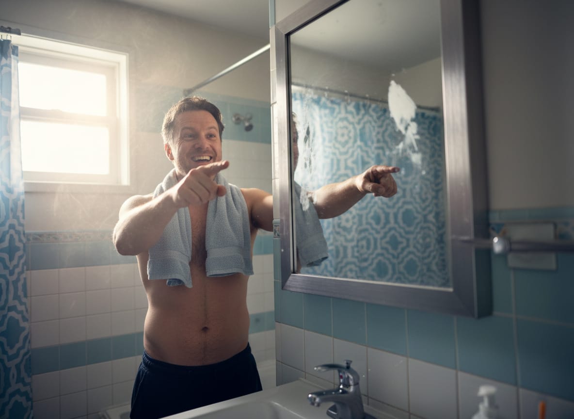 Local man who won argument with himself in shower now considers himself undefeated.