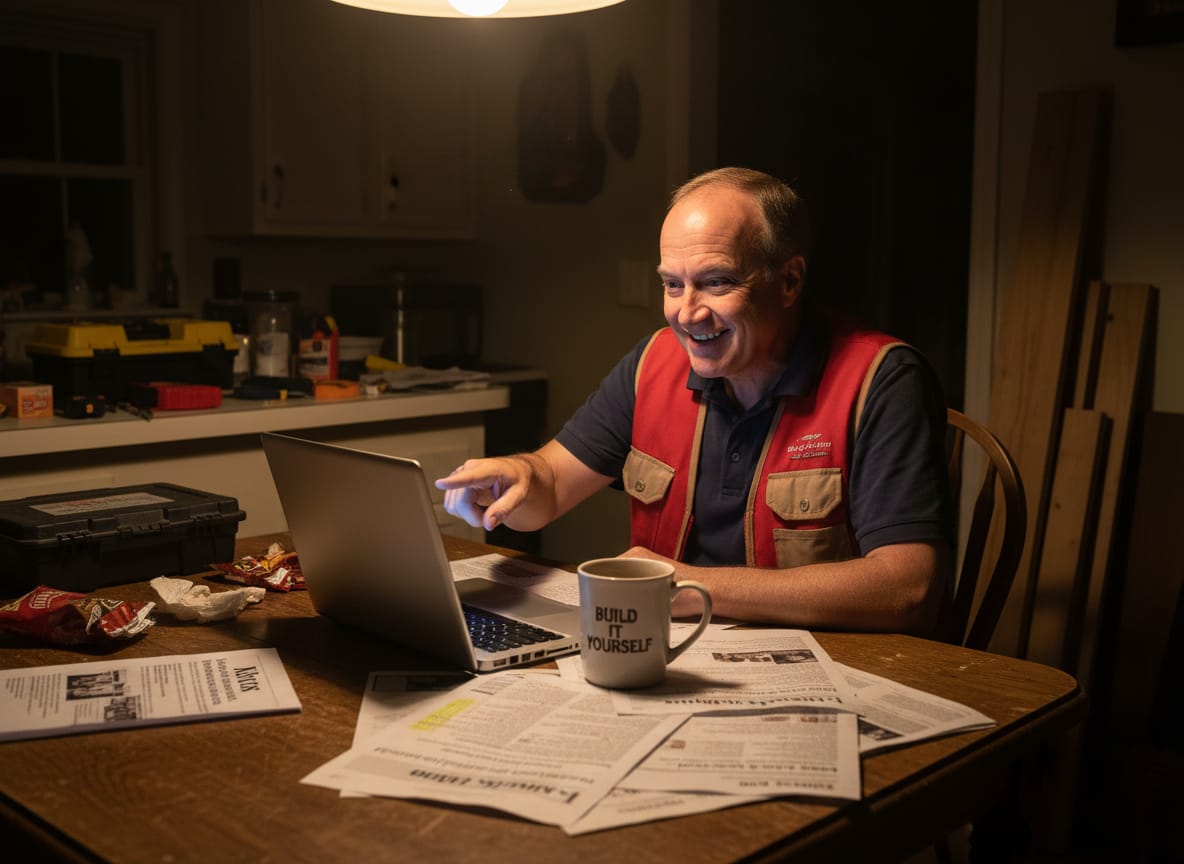 Man vindicated by shared hallucination reality science article at kitchen table
