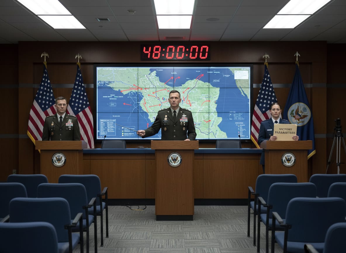 Pentagon officials discuss Trump Iran bombing decision timeline at military briefing