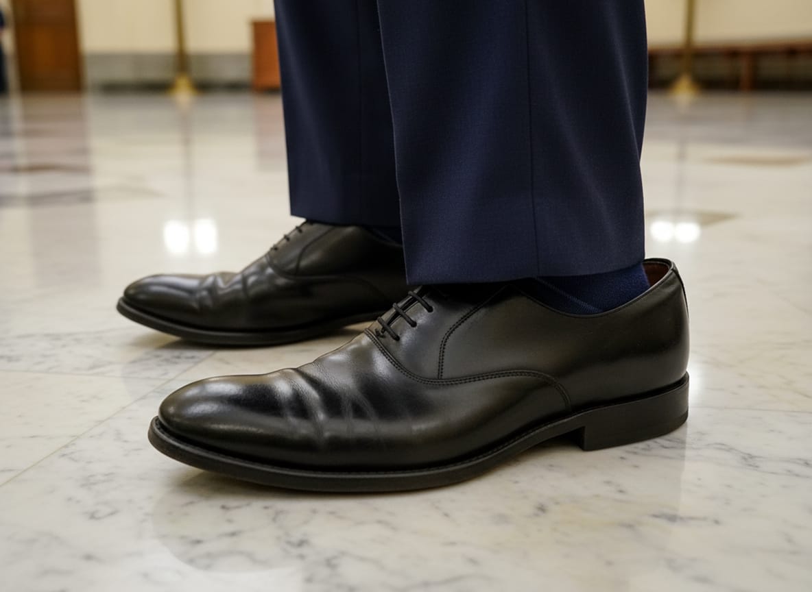 Gregory Harwell III analyzes Trump shoe loyalty strategy from his home office
