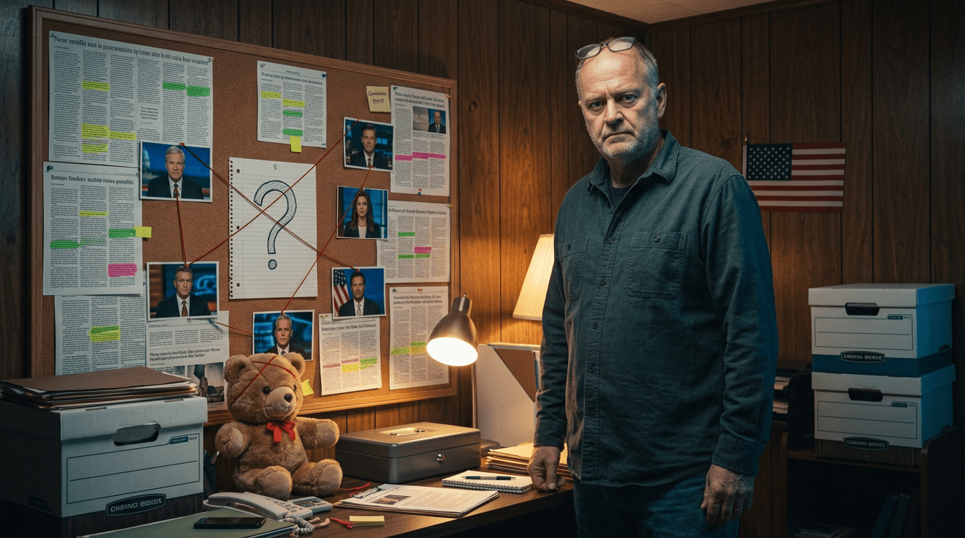 Rick Sledge investigates the Carlson Bongino feud at his basement operations center corkboard